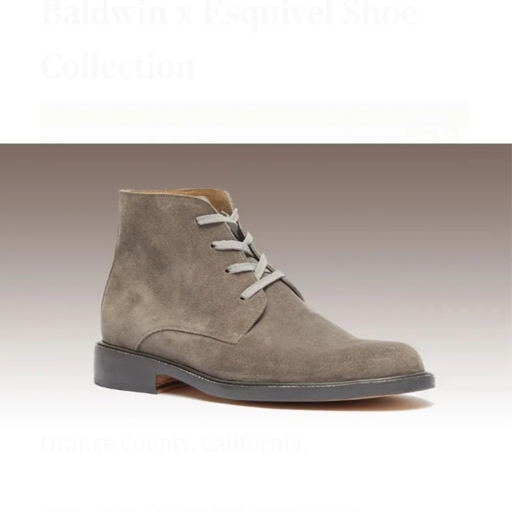 Baldwin Esquival Limited edition handmade Italian leather suede boots